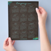 2010 Agenda bloemendesign blauw groen bruin flyer (Hand)