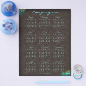 2010 Agenda bloemendesign blauw groen bruin flyer (Enkel)