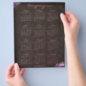 2010 Agenda bloemendesign roze bruine flyer (Hand)
