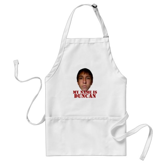 2010 Apron, mijn naam is Duncan Standaard Schort (Voorkant)