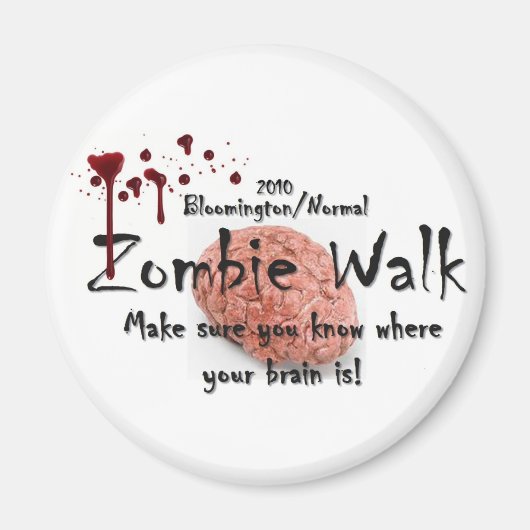 2010 Bloomington/Normale zombie wandeling Magneet (Voorkant)