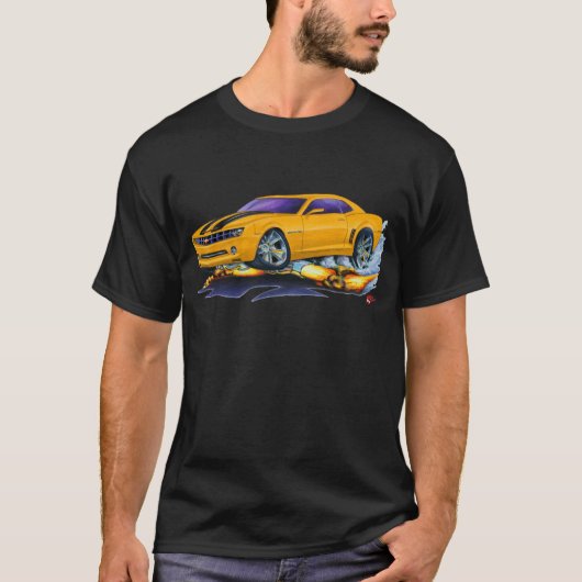 2010 Camaro Oranje-Black Car T-shirt (Voorkant)