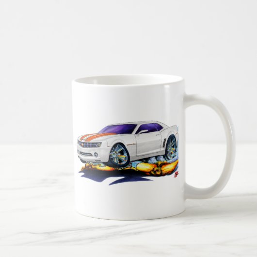 2010 Camaro Witte-Oranje auto Koffiemok (Rechts)