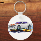 2010 Camaro Witte-Oranje auto Sleutelhanger (Voorkant)