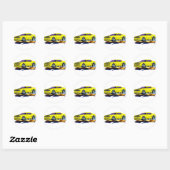 2010 Camaro Yellow-Black Car Ronde Sticker (Vel)