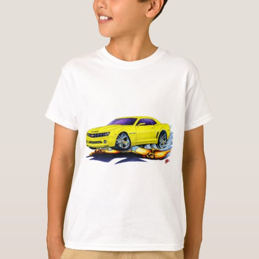 2010 Camaro Yellow Car T-shirt (Voorkant)