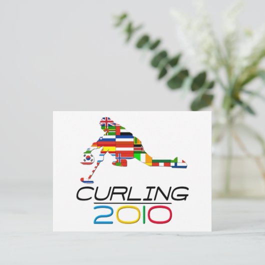 2010: Curling Briefkaart (Staand voorkant)