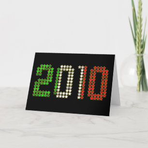 2010 de vlag Italiaans Nieuwjaar en Feestdagen Kaart