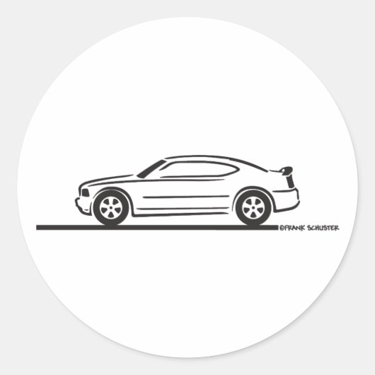 2010 Dodge-lader Ronde Sticker (Voorkant)