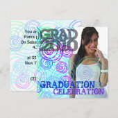 2010 Foto Graduation Party Koral Invitation toevoe Kaart (Voorkant / Achterkant)