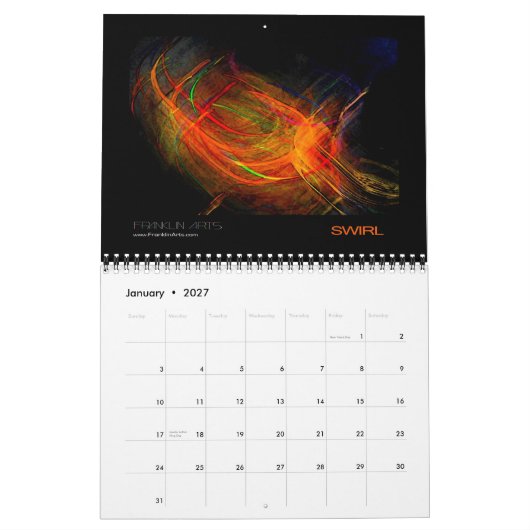 2010 Franklin Arts Abstract Art Calendar Kalender (Jan 2027)