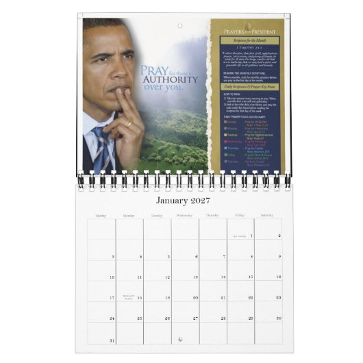 2010 Gebeden voor het President Devotionele Kalend Kalender (Jan 2027)
