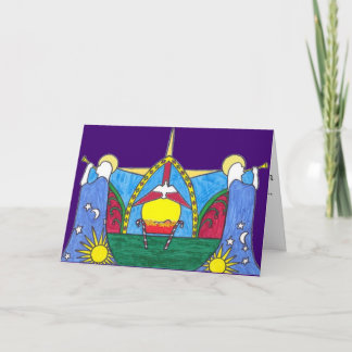 2010 Kerstkaart blauwe grond Feestdagen Kaart