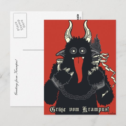 2010 Krampus Briefkaart (Voorkant / Achterkant)