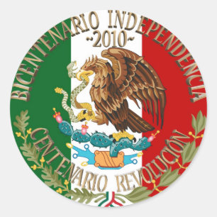 2010 Mexicaanse Onafhankelijkheid/Revolutie Ronde Sticker