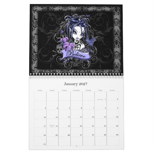 2010 Myka Jelina Gothic Fantasy Fairy Art Calendar Kalender (Jan 2027)