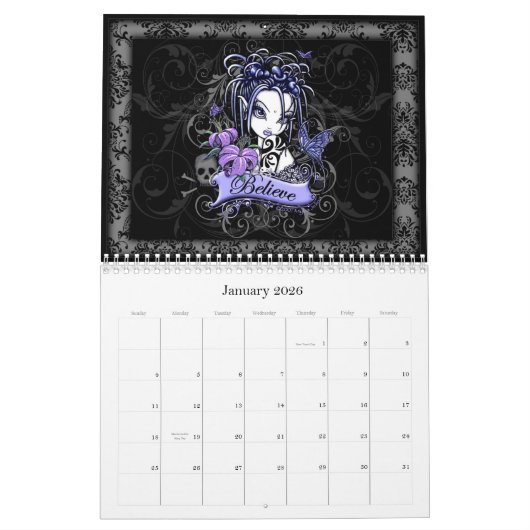 2010 Myka Jelina Gothic Fantasy Fairy Art Calendar Kalender (Jan 2026)