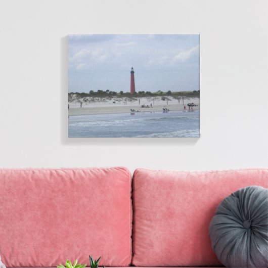 2010 Ponce Inlet vuurtoren, Florida Canvas Afdruk (Insitu (Woonkamer))