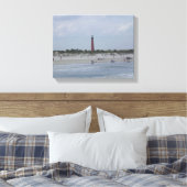 2010 Ponce Inlet vuurtoren, Florida Canvas Afdruk (Insitu (Slaapkamer))