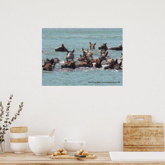 2010 Pony Swim, Chincoteague Island, VA Poster (Keuken)