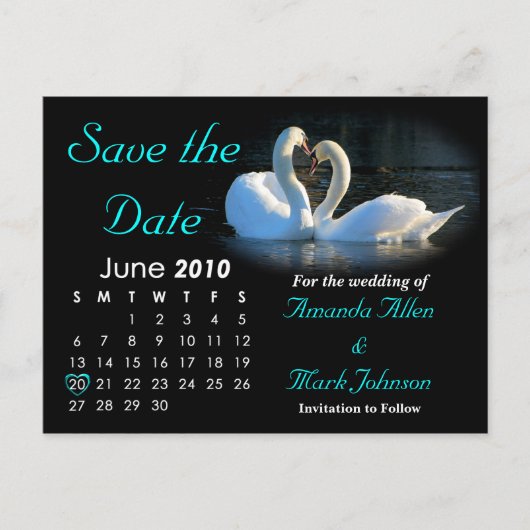 2010 Save the Date, Aankondiging van de bruiloft (Voorkant)