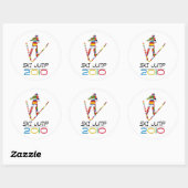 2010: Ski Jump Ronde Sticker (Vel)