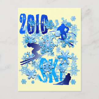 2010 Skiën briefkaarten voor skiërs