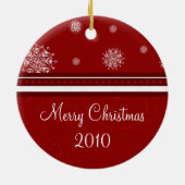 2010 Vroege kerstversiering Keramisch Ornament (Achterkant)