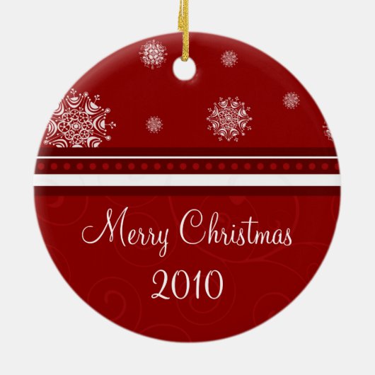2010 Vroege kerstversiering Keramisch Ornament (Achterkant)