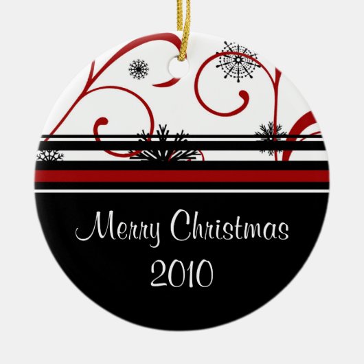 2010 Vroege kerstversiering Keramisch Ornament (Voorkant)