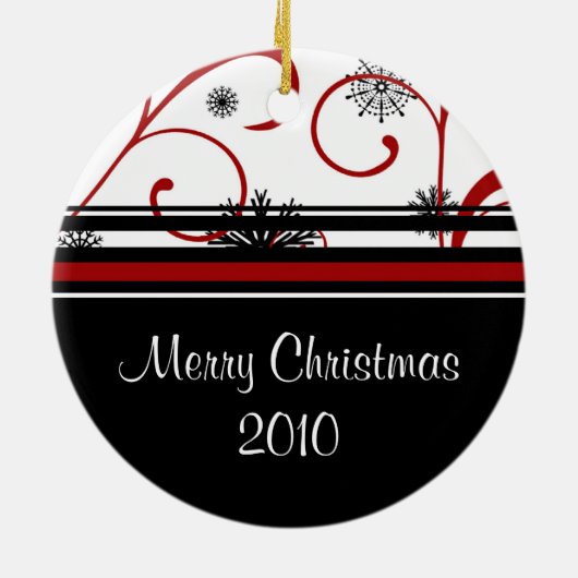 2010 Vroege kerstversiering Keramisch Ornament (Achterkant)