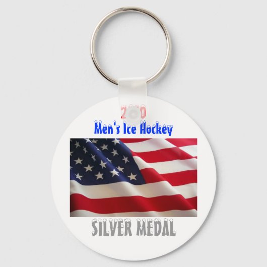 2010 VS Mannen Ice Hockey - Silver Medal Sleutelhanger (Voorkant)