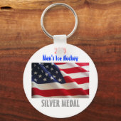 2010 VS Mannen Ice Hockey - Silver Medal Sleutelhanger (Voorkant)