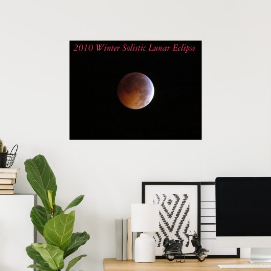 2010 Winter Solistic Lunar eclipse Canvas Print (Thuiskantoor)