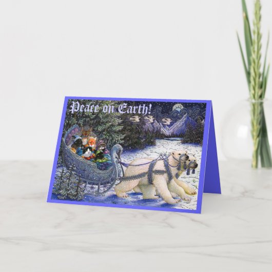 2010XMASCatCard, Vrede ter wereld! Feestdagen Kaart (Voorkant)