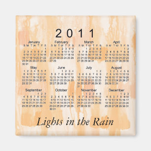 2011 Abstract Mini Kalender Magneet