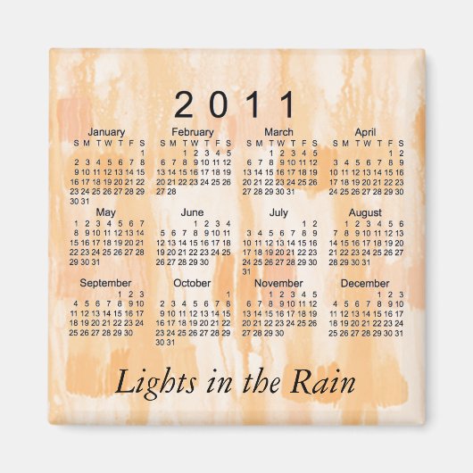 2011 Abstract Mini Kalender Magneet (Voorkant)