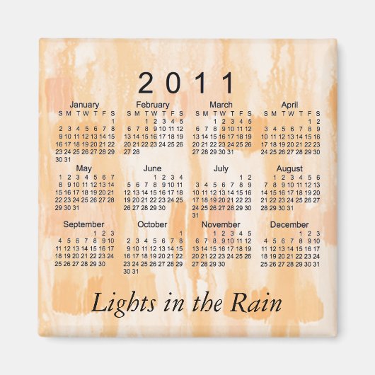 2011 Abstracte minikalender Magneet (Voorkant)