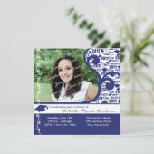 2011 Afstuderen Cap Foto / Navy Blue Aankondiging (Staand voorkant)