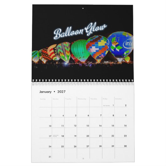 2011 Albuquerque, NM-ballonfestival Kalender (Jan 2027)