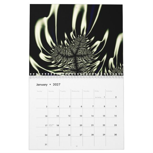2011 Anjo Lafin fractals Kalender (Jan 2027)