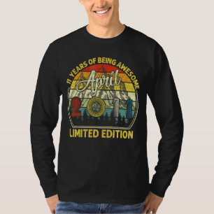2011 april 11 jaar oud als Geweldige bair T-shirt