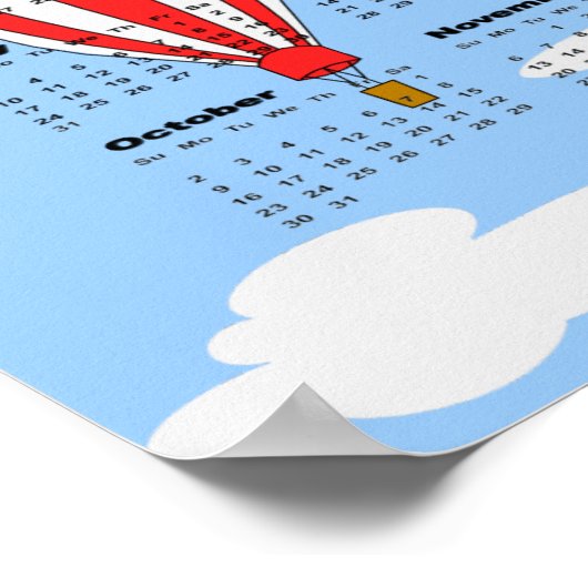 2011 Ballonkalenderposter Poster (Hoek)