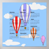 2011 Ballonnen Kalender Poster (Voorkant)