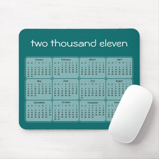 2011 Basic Calendar Mousepad Muismat (Met muis)