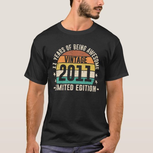 2011 beperkte editie 11 jaar oud cadeau 11e t-shirt (Voorkant)