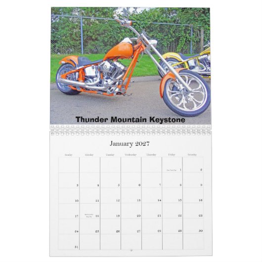 2011 CALENDAR "All Thunder" Custom Cyc... Kalender (Jan 2027)