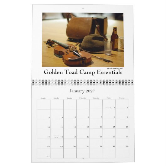 2011 Golden Toad Camp Agenda Kalender (Jan 2027)