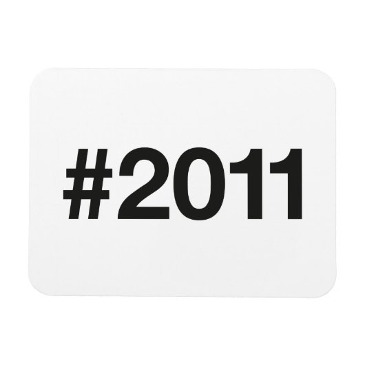 2011 Hashtag 14 Verjaardag Jubileum Magneet (Horizontaal)