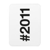 2011 Hashtag 14 Verjaardag Jubileum Magneet (Verticaal)